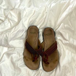 Eastland leather sandals shoes sz9 EUC brown
